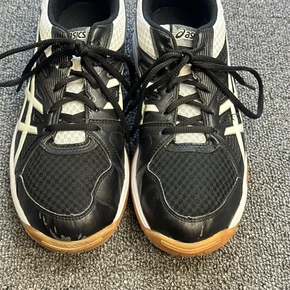 Asics Shoes Womens 9 Gel Upcourt 3 Volleyball Shoe 1072A031 Laced Up Black Slip‎